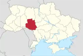 Localisation de Oblast de Vinnytsia