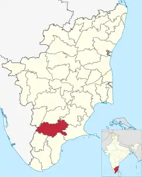 Localisation de District de Virudhunagar
