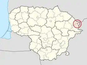 Localisation de Municipalité de Visaginas