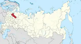 Localisation de Oblast de Vologda