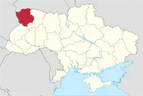 Localisation de Oblast de Volhynie
