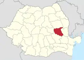 Localisation de Județ de Vrancea(ro) Județul Vrancea