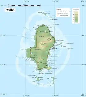 Carte de l'île Wallis.