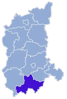 Localisation de Powiat de Żagań