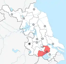 Localisation de Wuxi