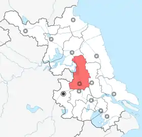 Localisation de Yangzhou