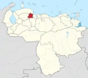 Localisation de État d'Yaracuy