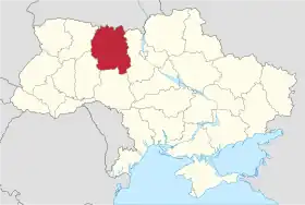 Localisation de Oblast de Jytomyr