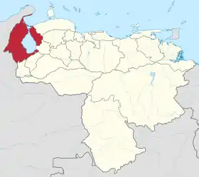 Localisation de État de Zulia