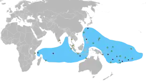 Description de l'image CoconutCrab distribution map.svg.