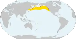 Description de l'image Fratercula cirrhata distribution map.svg.