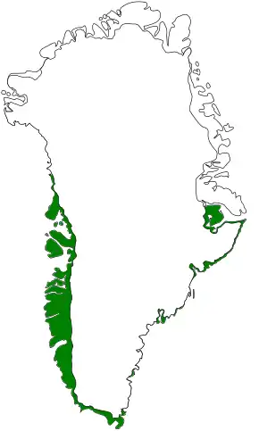 Description de l'image Kalaallit Nunaat low arctic tundra map.svg.