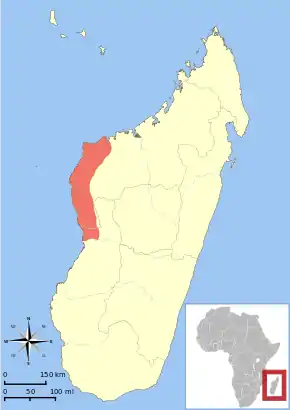 Description de l'image Microcebus myoxinus range map.svg.