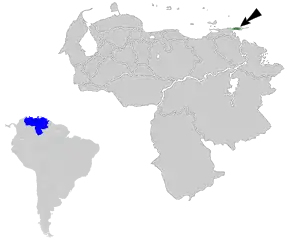 Description de l'image Myioborus pariae map.svg.