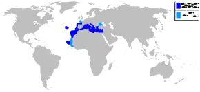 Description de l'image Pagellus erythrinus mapa.svg.