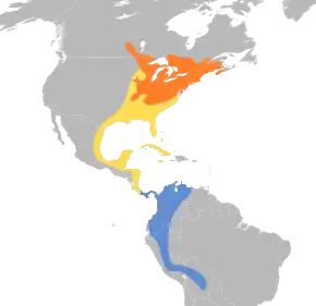 Description de l'image Piranga olivacea map.svg.