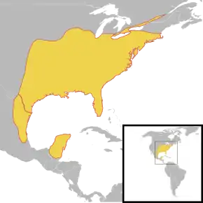 Description de l'image Thryothorus ludovicianus species distribution map.svg.