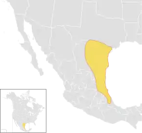 Description de l'image Toxostoma longirostre species distribution map.svg.