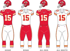Description de l'image Uniform Set of the Kansas City Chiefs.svg.