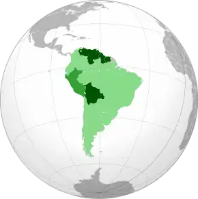 Description de l'image Union of South American Nations (orthographic projection).svg.