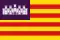 Description de l'image Flag of the Balearic Islands.svg.