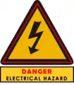 Danger d'électrocution.