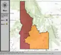 Districts de l'Idaho de 1993 à 2002.