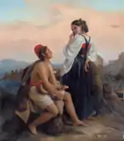 Léopold Robert, Marinier napolitain avec une jeune fille à l'île d'Ischia, 1825, Musée des beaux-arts de La Chaux-de-Fonds
