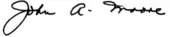 signature de John Alexander Moore