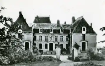 Carte postale, Feneu, château de Sautré