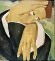 Le penseur. Peinture sur panneau de 1925.