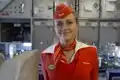 Hôtesse de l'air de la compagnie aérienne Aeroflot.