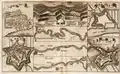 Page extraite du Schau-platz des Krieges de Lambert van den Bos (1620-1698) : Vue de Vollenhole vers 1675 (en haut à gauche). (Attention! Document très volumineux!)