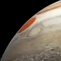 Vue rapprochée de Jupiter révélant Ovale BA et la Grande tache rouge.