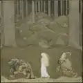 "Un soir au cœur de l'été, ils s'enfoncèrent dans la forêt avec Bianca Maria." dans L'enfant échangé, 1913