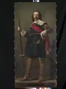 Abraham Willet déguisée en costume du XVIIe siècle.