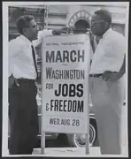 Marche sur Washington pour l'emploi et la liberté, Bayard Rustin (gauche) et Cleveland Robinson