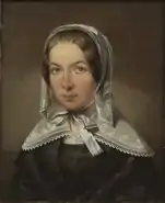 Fredrika Bremer, peinte par Johan Gustaf Sandberg en 1843