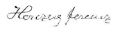 signature de Ferenc Herczeg