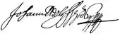 signature de Jean-Adolphe de Saxe-Gotha-Altenbourg