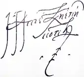 signature de Hipacy Pociej