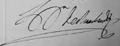 signature de Barthélémy FrançoisRolland de Chambaudoin