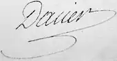 signature de Bon-Joseph Dacier