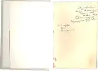 Signature de la présidente pour un exemplaire offert sur la page de garde de  Volgda autrefois