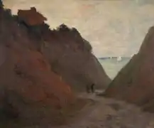 Le Chemin Creux dans la Falaise à Varangeville par Claude Monet