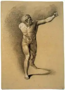 Dessin de Nicolaas Cornelis sans le bras droit.