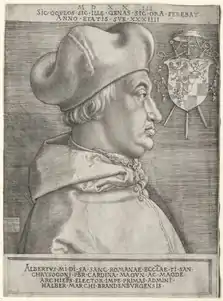 Le cardinal Albrecht von Brandenburg, dit le « Petit Cardinal », 1523.