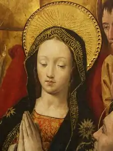 La mort de la Vierge (détail - le visage de la Vierge).