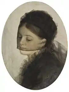 En deuil (1880), aquarelle, Stockholm, Nationalmuseum.