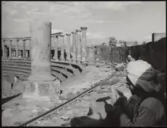 Restauration de la galerie supérieure, en 1965.